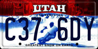 UT license plate C376DY