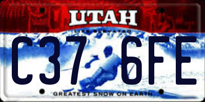 UT license plate C376FE