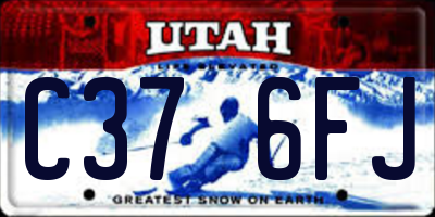 UT license plate C376FJ