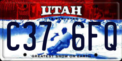 UT license plate C376FQ