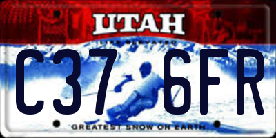 UT license plate C376FR
