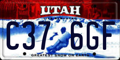 UT license plate C376GF