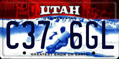 UT license plate C376GL