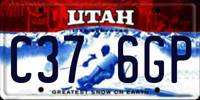 UT license plate C376GP