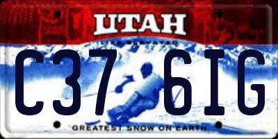 UT license plate C376IG