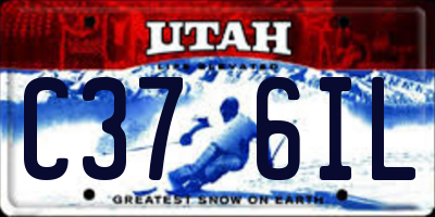 UT license plate C376IL