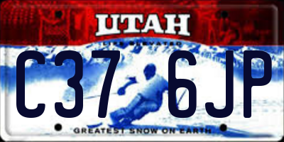 UT license plate C376JP