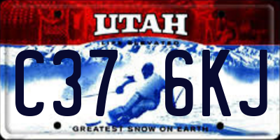 UT license plate C376KJ