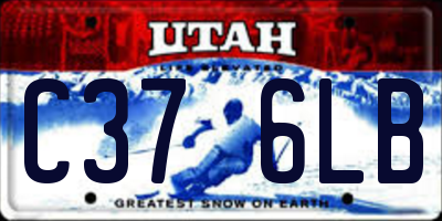 UT license plate C376LB