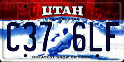 UT license plate C376LF