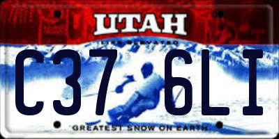 UT license plate C376LI
