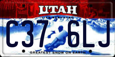 UT license plate C376LJ