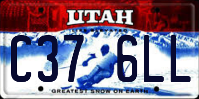 UT license plate C376LL