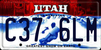UT license plate C376LM