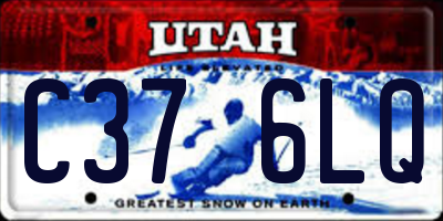 UT license plate C376LQ