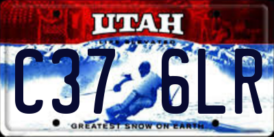 UT license plate C376LR