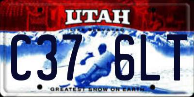 UT license plate C376LT