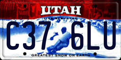 UT license plate C376LU