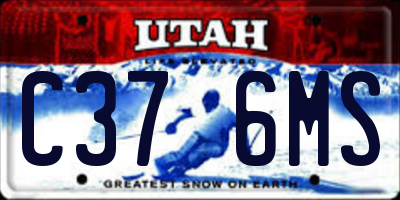 UT license plate C376MS