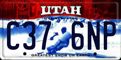 UT license plate C376NP