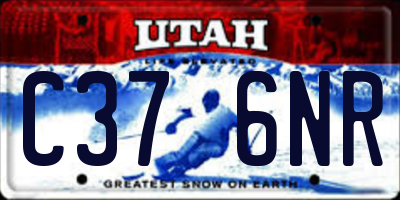 UT license plate C376NR