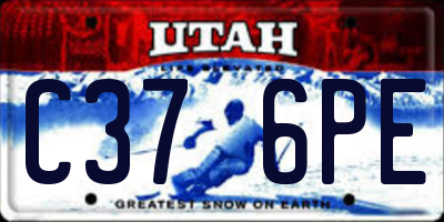 UT license plate C376PE