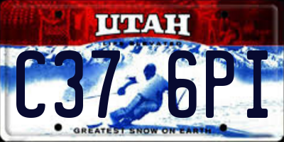 UT license plate C376PI