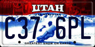 UT license plate C376PL