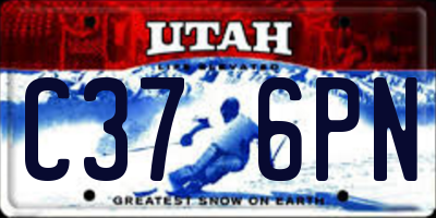 UT license plate C376PN