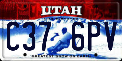 UT license plate C376PV