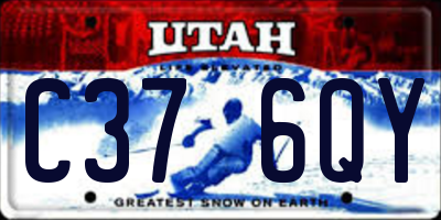 UT license plate C376QY