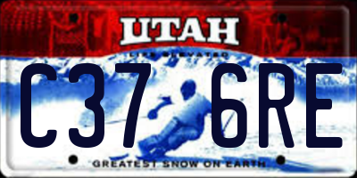 UT license plate C376RE