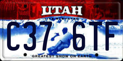 UT license plate C376TF