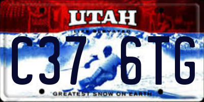 UT license plate C376TG