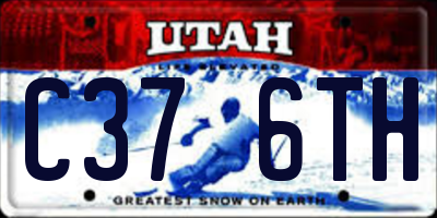 UT license plate C376TH