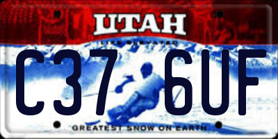 UT license plate C376UF