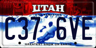 UT license plate C376VE