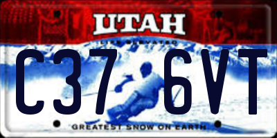 UT license plate C376VT