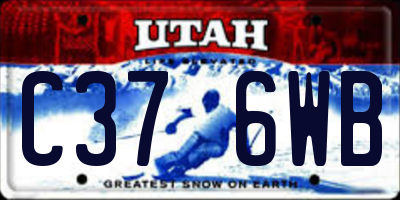 UT license plate C376WB