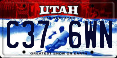UT license plate C376WN