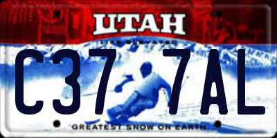 UT license plate C377AL