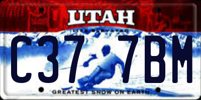 UT license plate C377BM