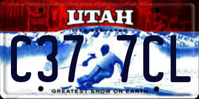 UT license plate C377CL