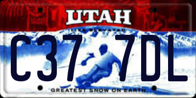 UT license plate C377DL