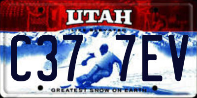 UT license plate C377EV