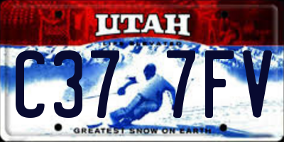 UT license plate C377FV