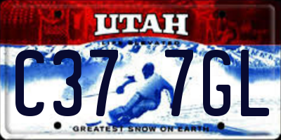 UT license plate C377GL