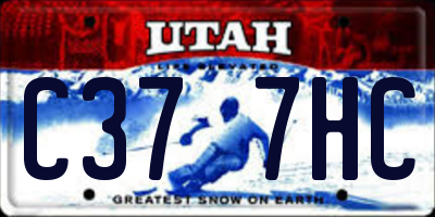 UT license plate C377HC
