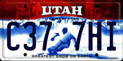UT license plate C377HI