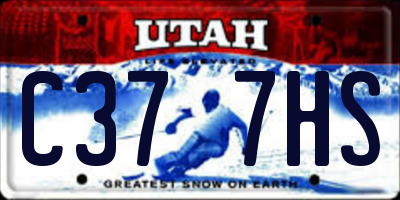 UT license plate C377HS